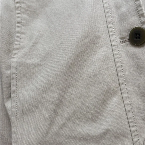 L.L. Bean Tan Chore Barn Coat Jacket Plaid Lined Oversized Corduroy Trim - Picture 7 of 9